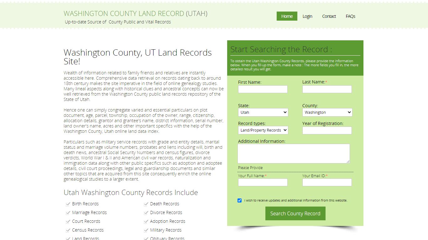 Washington County, Utah Public Land & Property Records