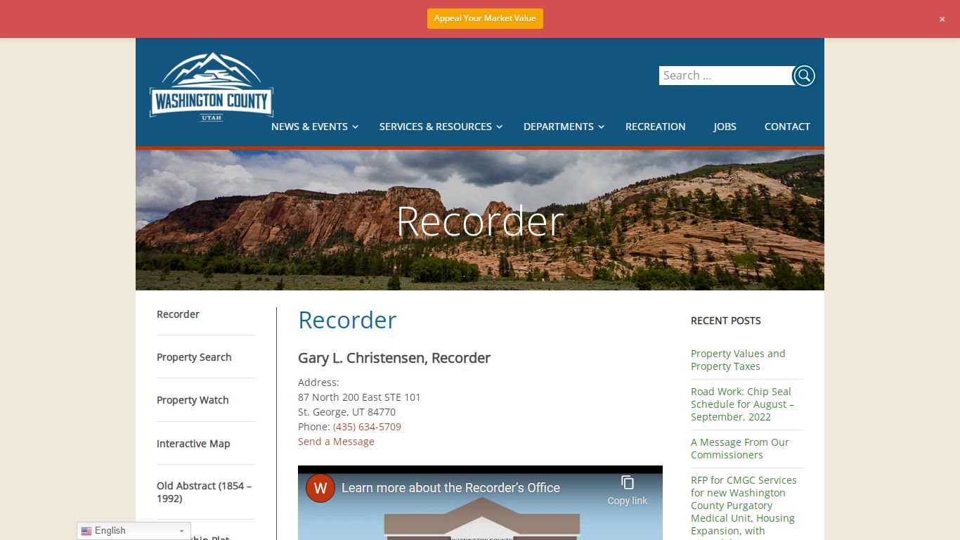 Recorder - Washington County of Utah