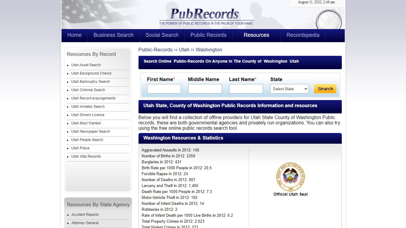 Washington County, Utah Public Records - Pubrecords.com